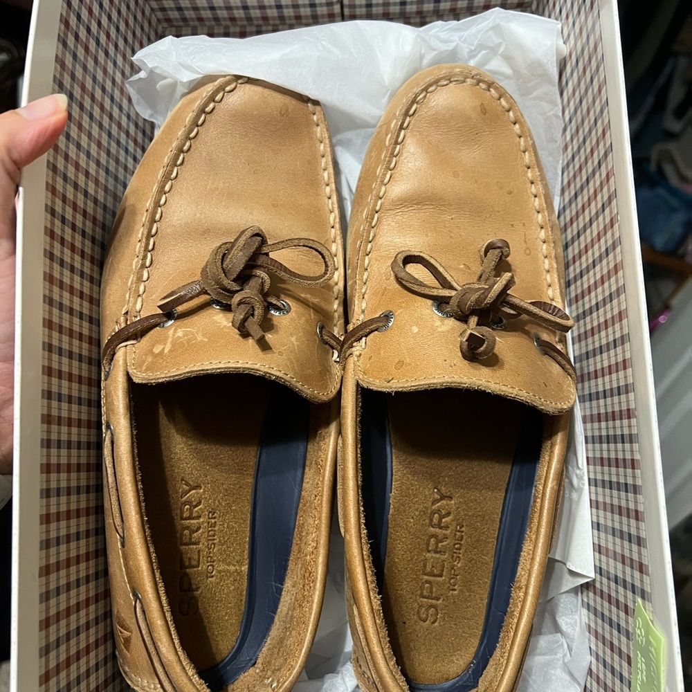 Sperry Men's Tan Leather Boat Shoes